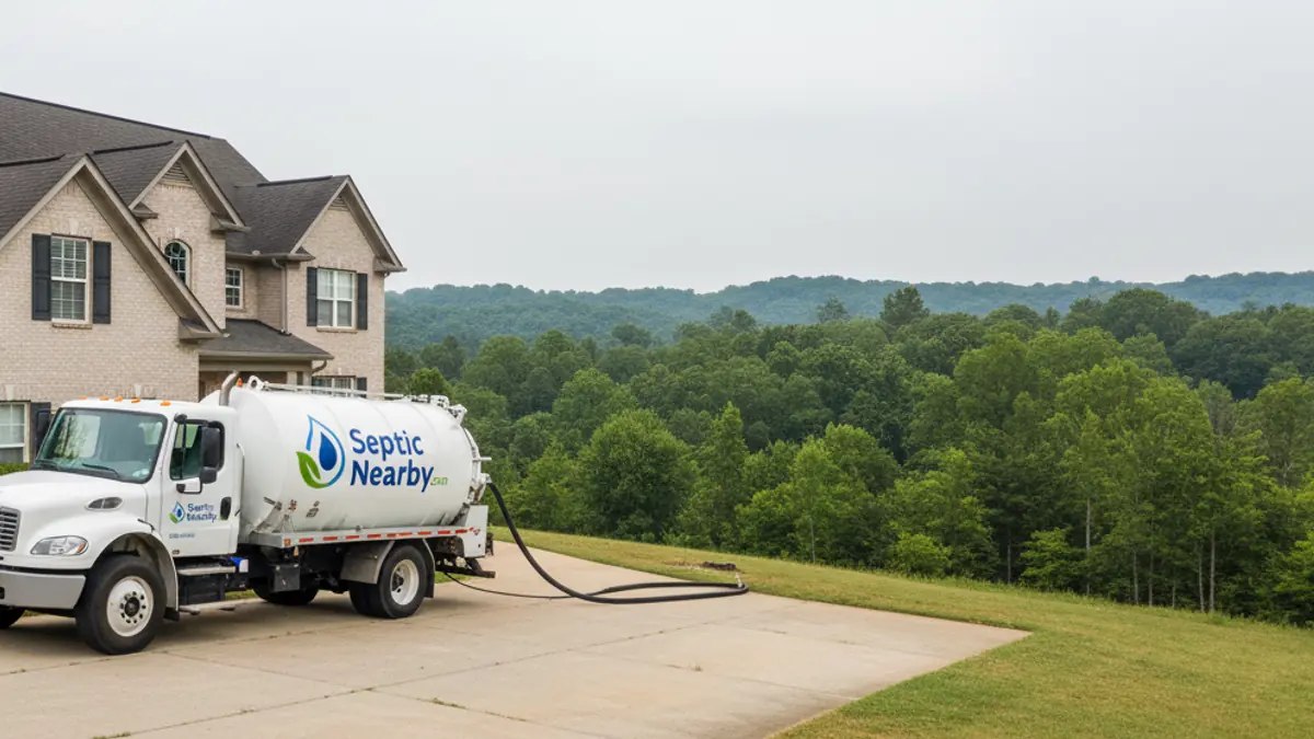 Illustrative photo of septic service in a residential area of Acworth, GA