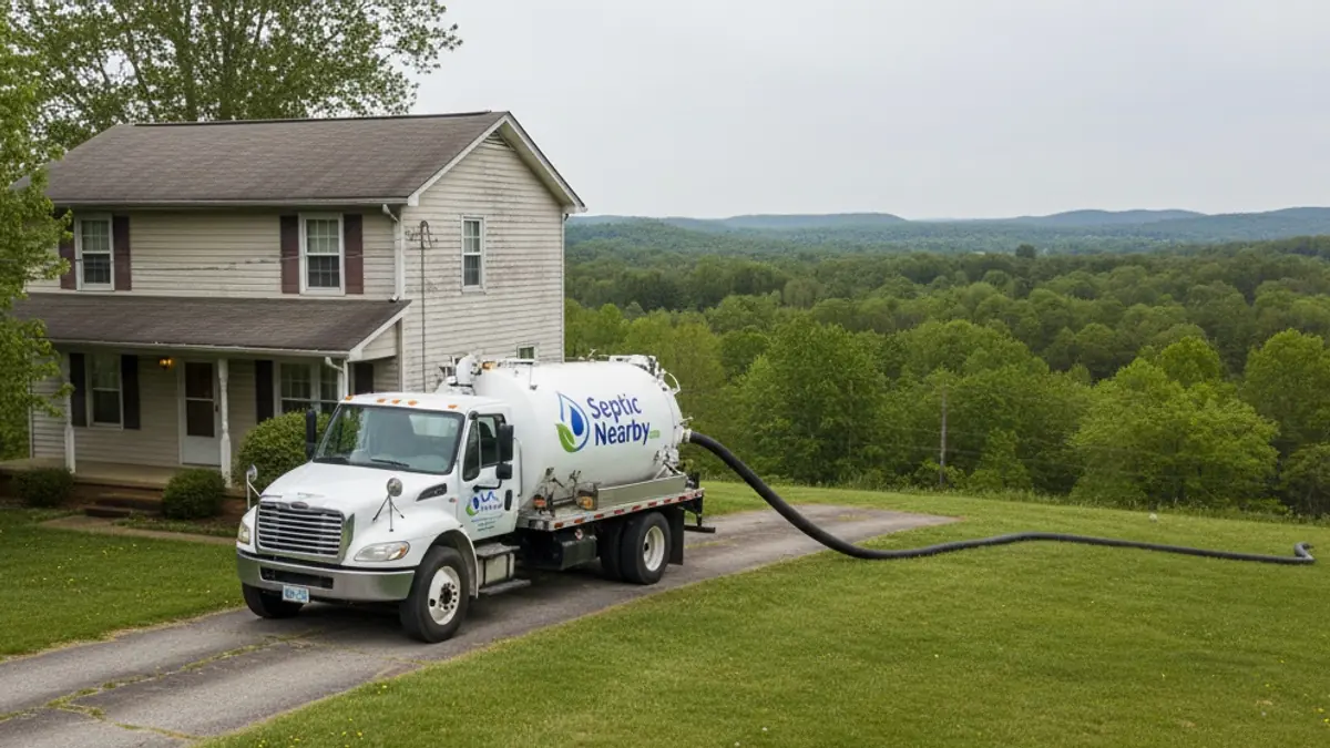 Illustrative photo of septic service in a residential area of Arnoldsville, GA