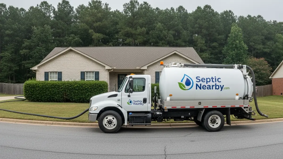 Illustrative photo of septic service in a residential area of Auburn, GA
