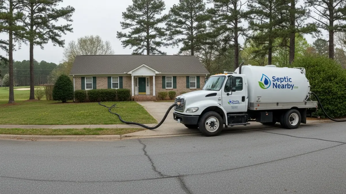 Illustrative photo of septic service in a residential area of Augusta, GA