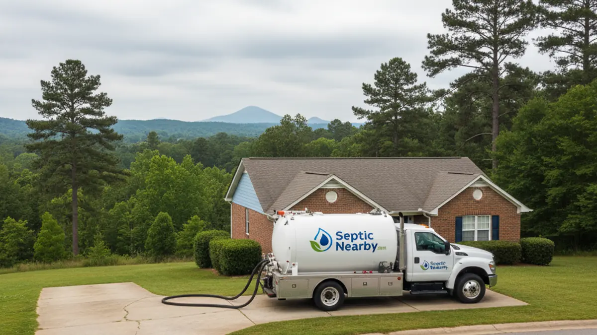 Illustrative photo of septic service in a residential area of Austell, GA