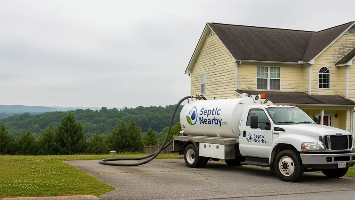 Illustrative photo of septic service in a residential area of Baldwin, GA