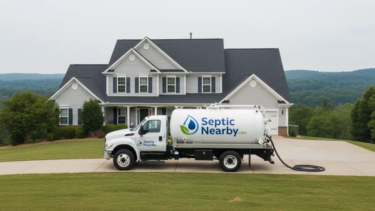 Illustrative photo of septic service in a residential area of Ball Ground, GA
