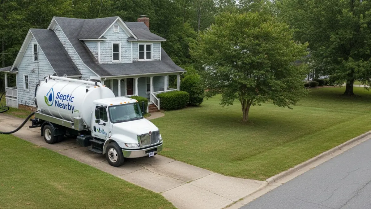 Illustrative photo of septic service in a residential area of Barnesville, GA