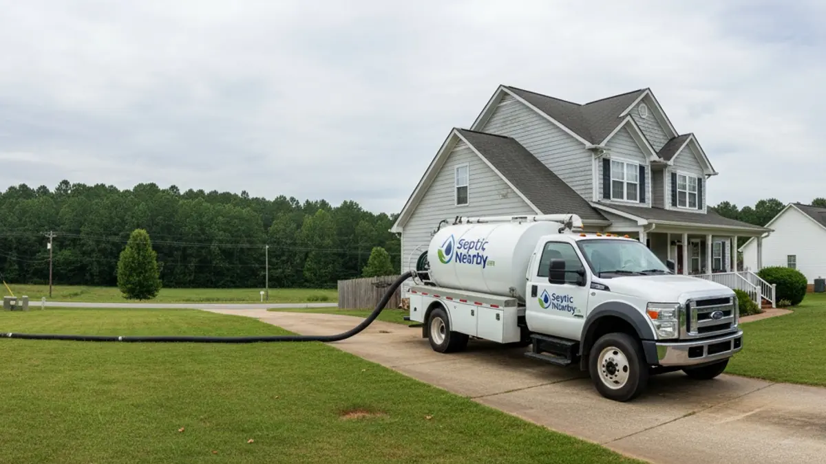 Illustrative photo of septic service in a residential area of Bethlehem, GA