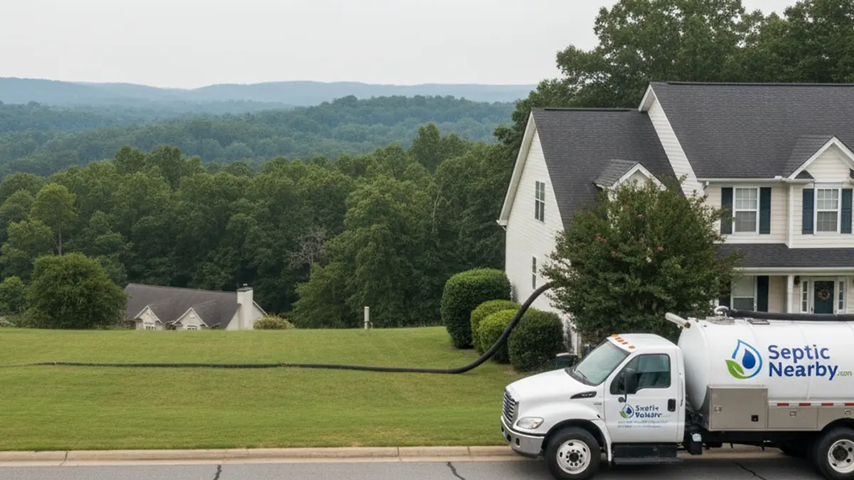 Illustrative photo of septic service in a residential area of Bogart, GA
