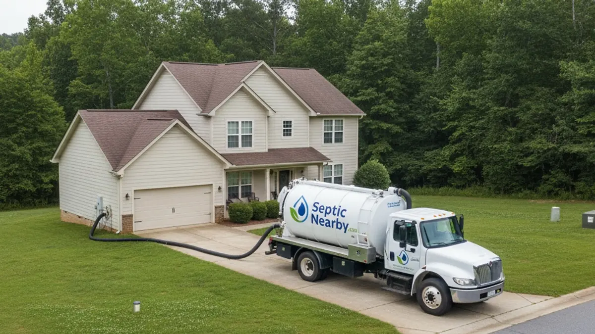 Illustrative photo of septic service in a residential area of Bostwick, GA
