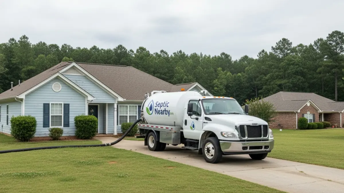 Illustrative photo of septic service in a residential area of Bowman, GA