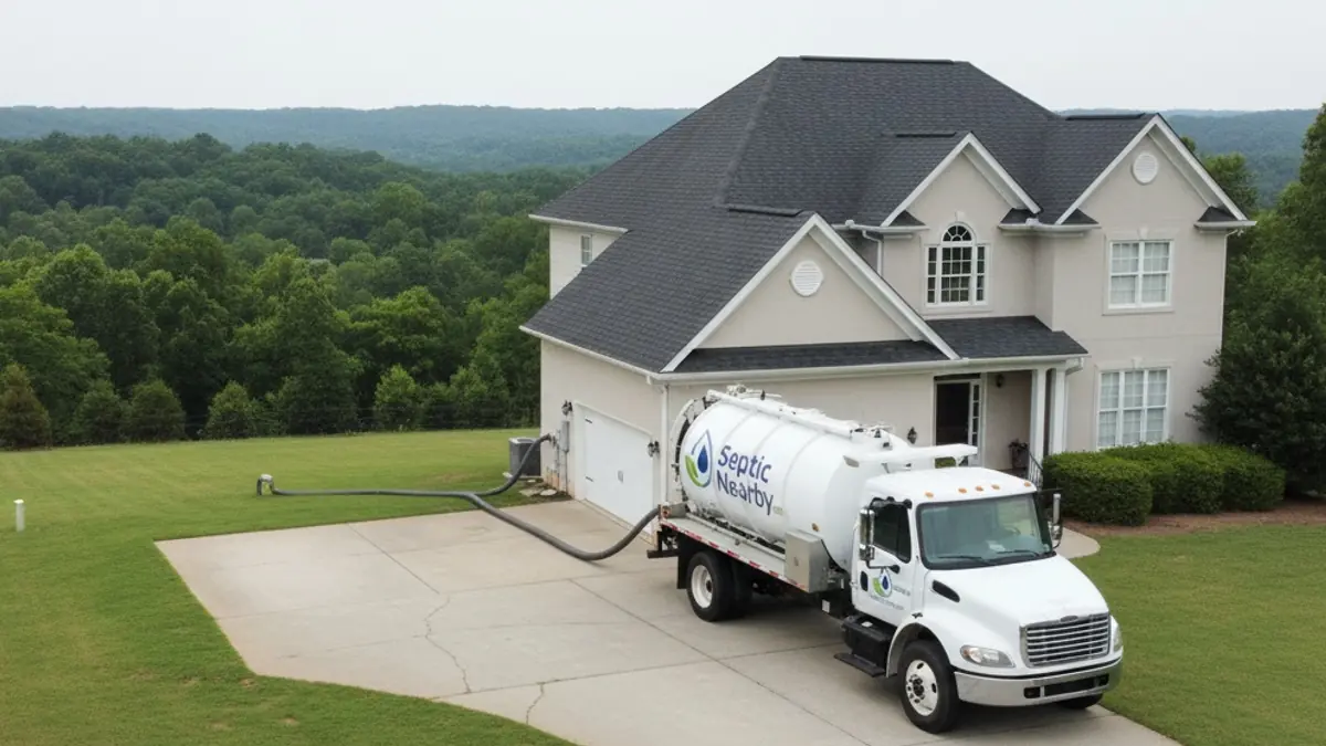 Illustrative photo of septic service in a residential area of Braselton, GA