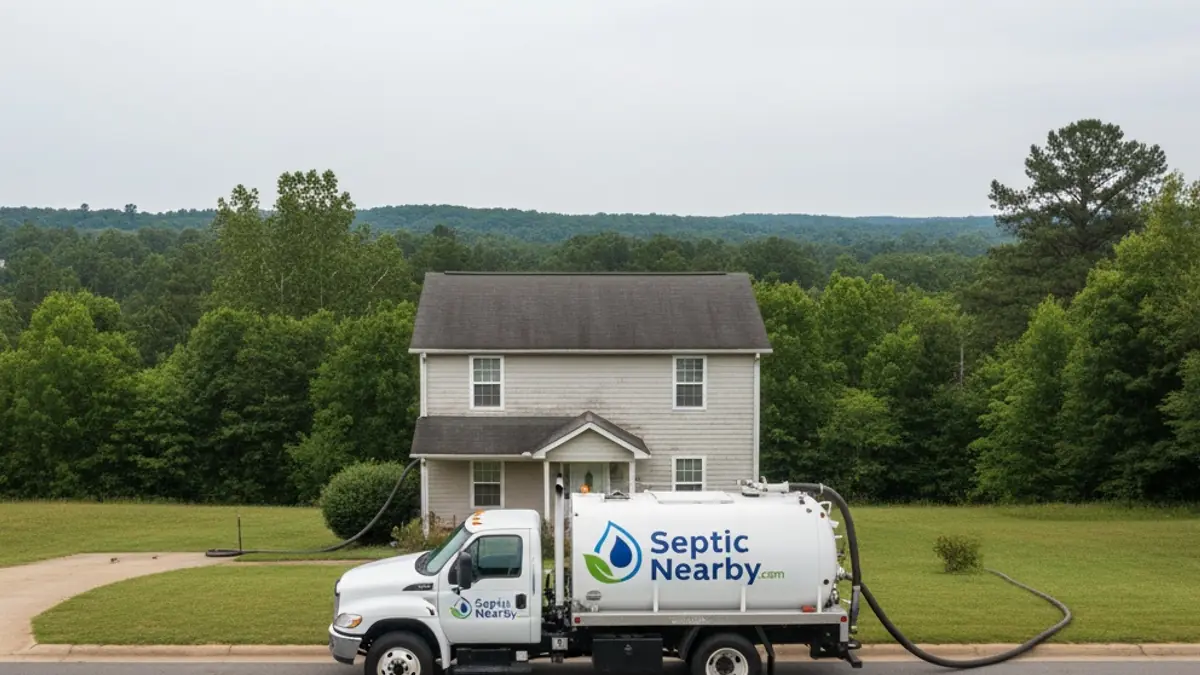 Illustrative photo of septic service in a residential area of Bristol, GA
