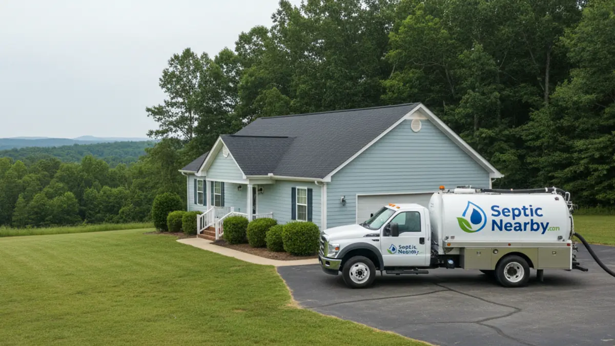Illustrative photo of septic service in a residential area of Brooks, GA