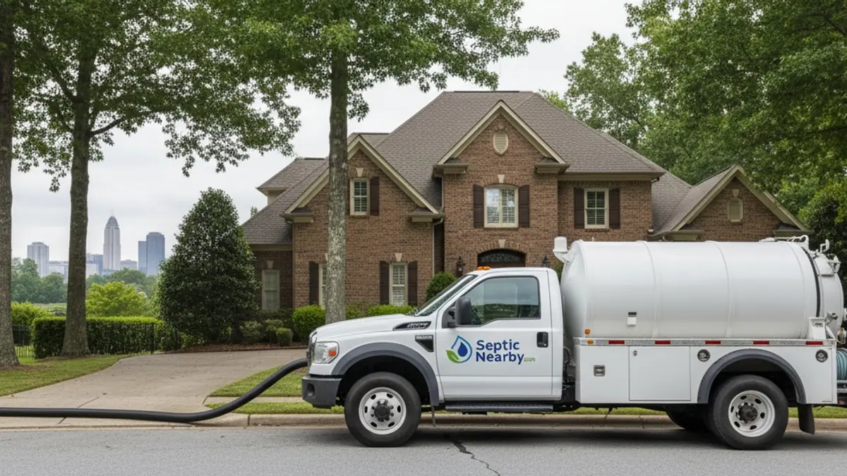 Illustrative photo of septic service in a residential area of Buckhead, GA