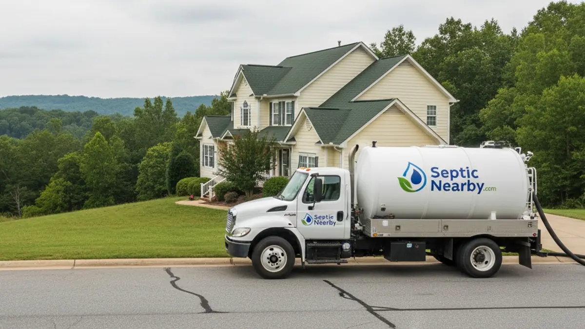 Illustrative photo of septic service in a residential area of Buford, GA