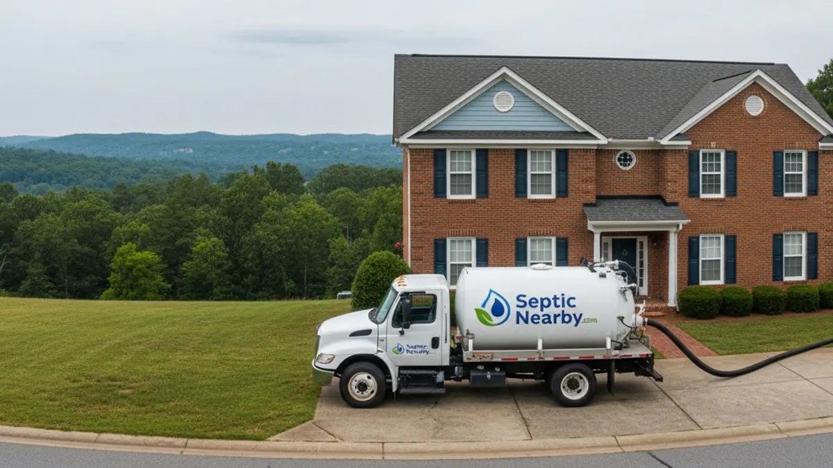 Illustrative photo of septic service in a residential area of Calhoun, GA