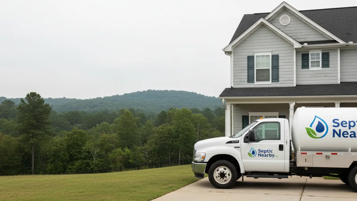 Illustrative photo of septic service in a residential area of Canton, GA