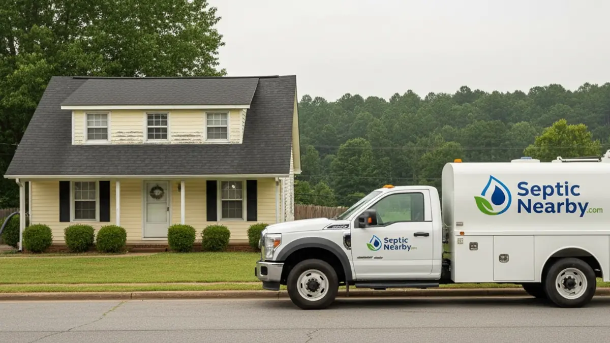 Illustrative photo of septic service in a residential area of Carlton, GA