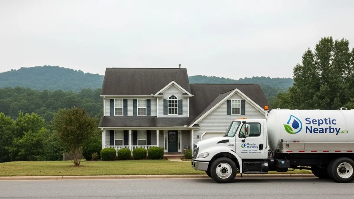 Illustrative photo of septic service in a residential area of Cartersville, GA
