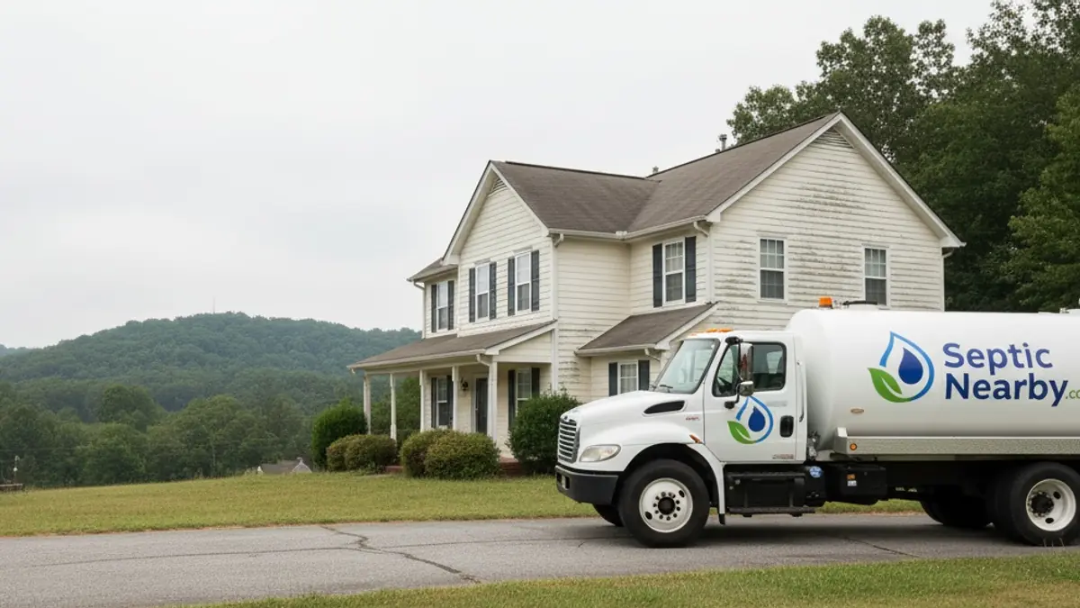 Illustrative photo of septic service in a residential area of Cassville, GA
