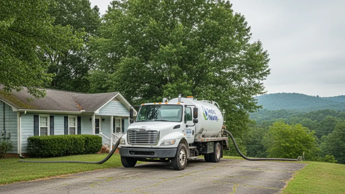 Illustrative photo of septic service in a residential area of Chatsworth, GA