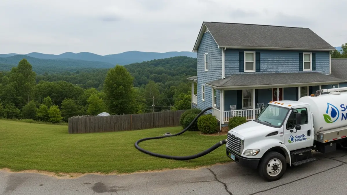 Illustrative photo of septic service in a residential area of Cherry Log, GA