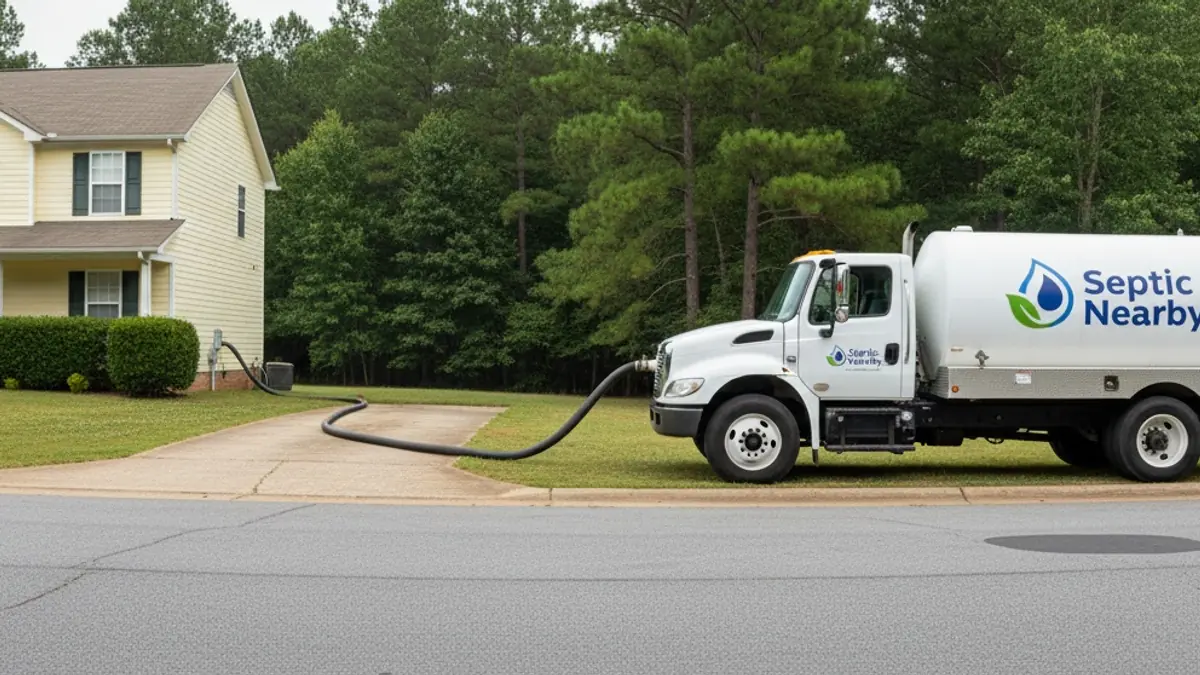Illustrative photo of septic service in a residential area of Chula, GA