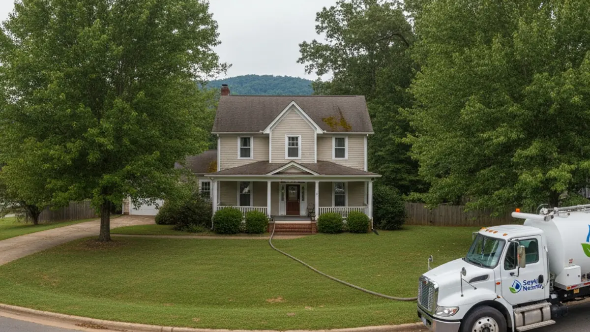 Illustrative photo of septic service in a residential area of Cisco, GA