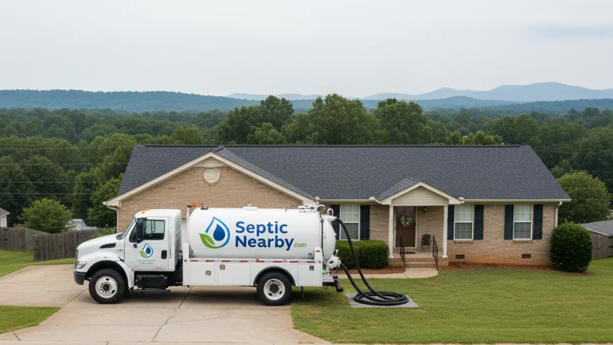 Illustrative photo of septic service in a residential area of Clarkdale, GA