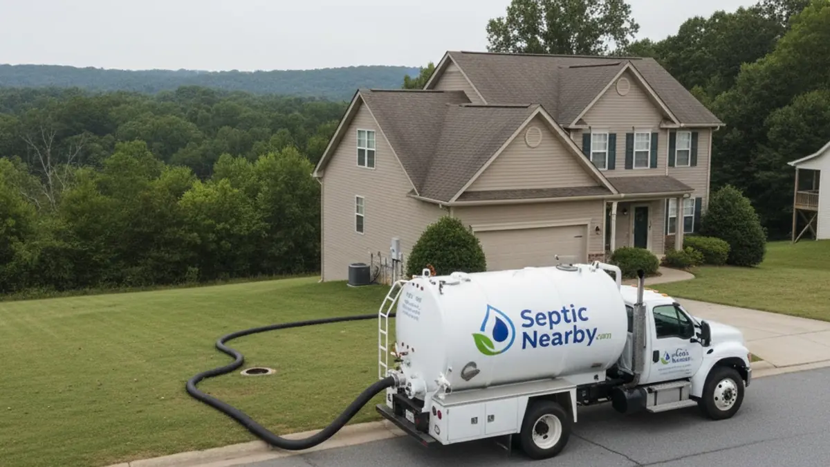 Illustrative photo of septic service in a residential area of Clarkston, GA