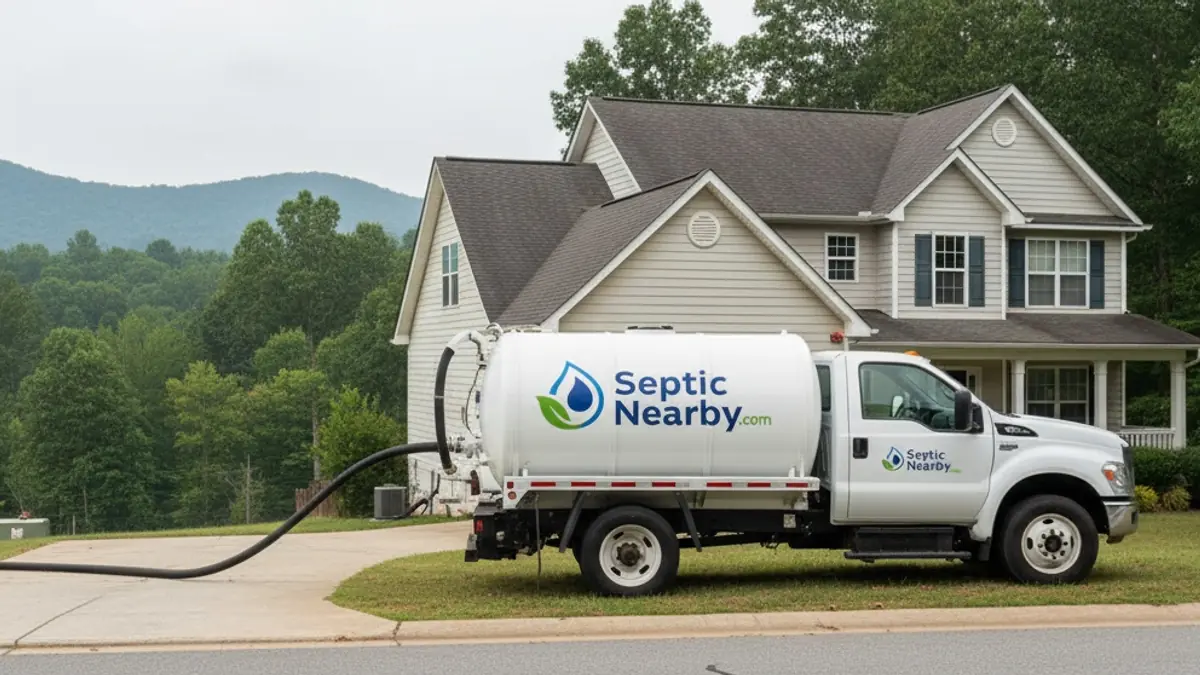 Illustrative photo of septic service in a residential area of Clermont, GA