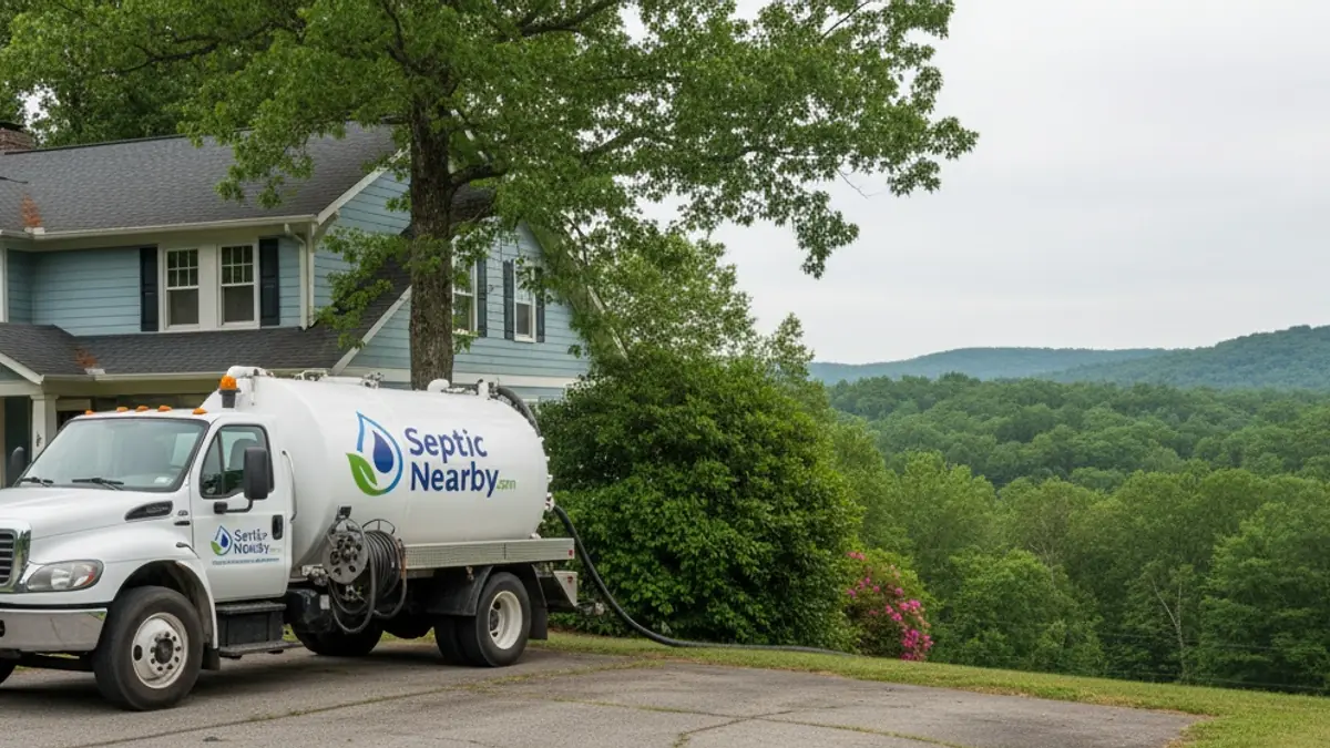 Illustrative photo of septic service in a residential area of Cleveland, GA