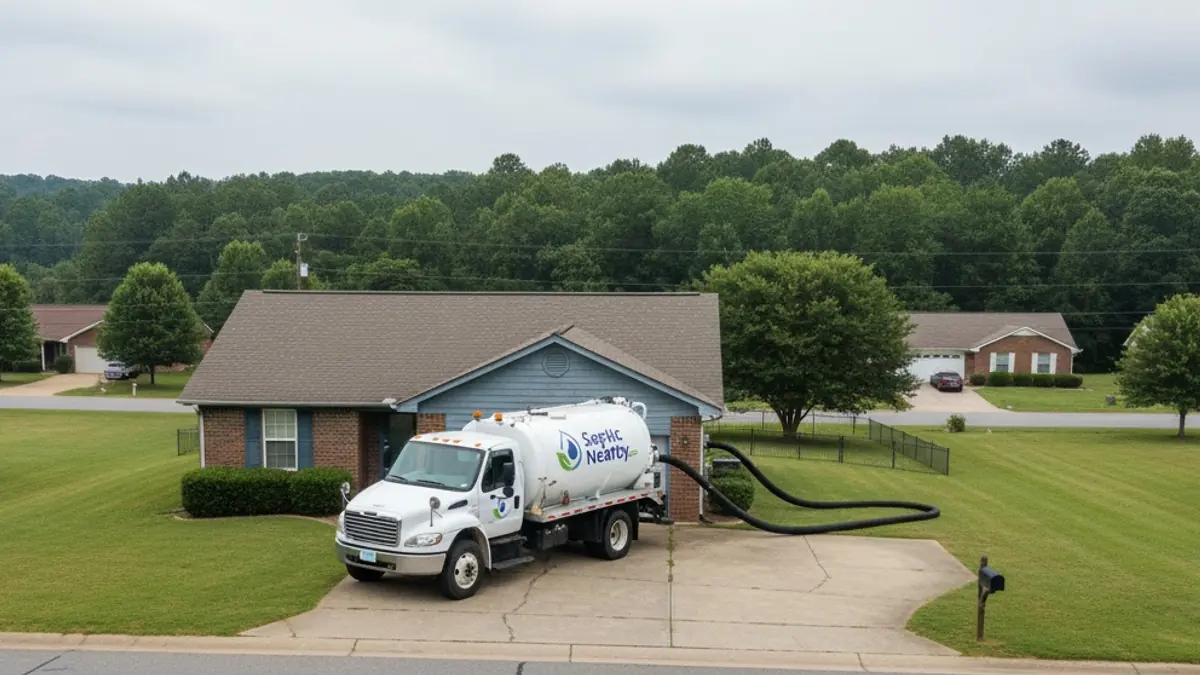 Illustrative photo of septic service in a residential area of Clinchfield, GA