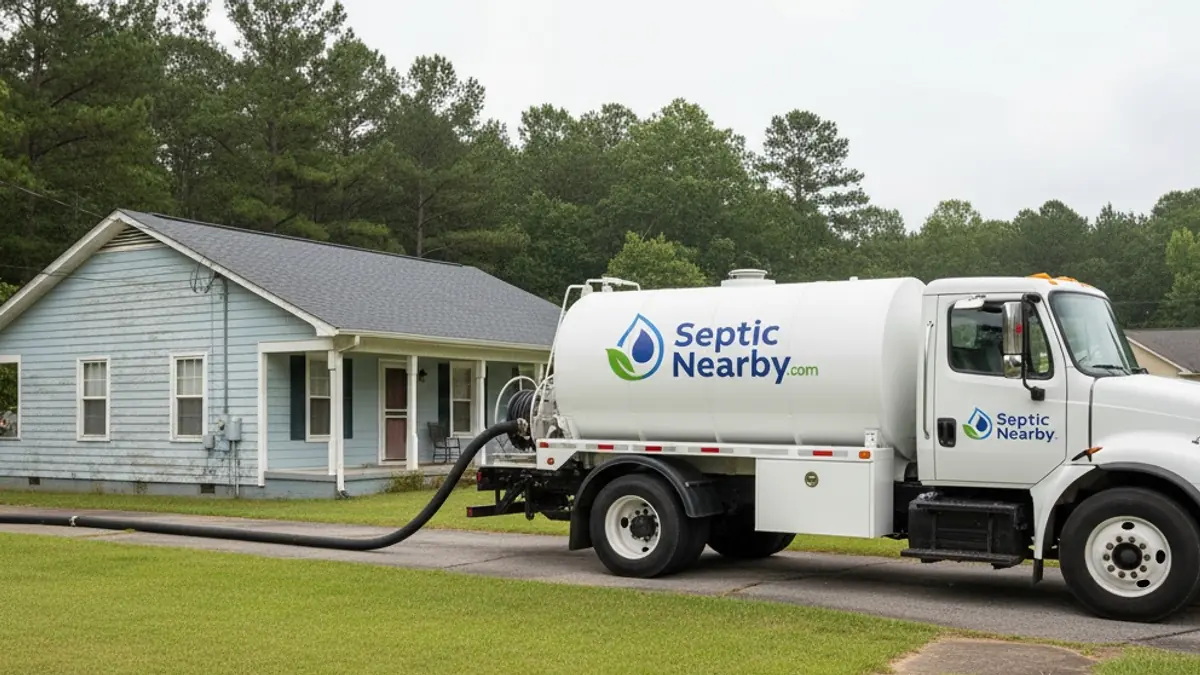 Illustrative photo of septic service in a residential area of Clyo, GA