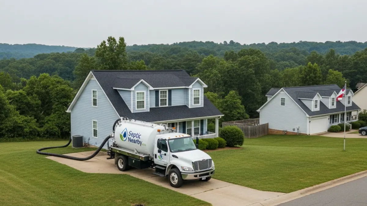 Illustrative photo of septic service in a residential area of Colbert, GA