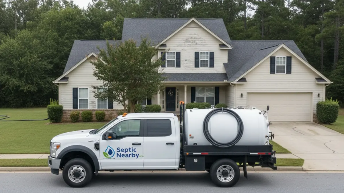 Illustrative photo of septic service in a residential area of Conley, GA
