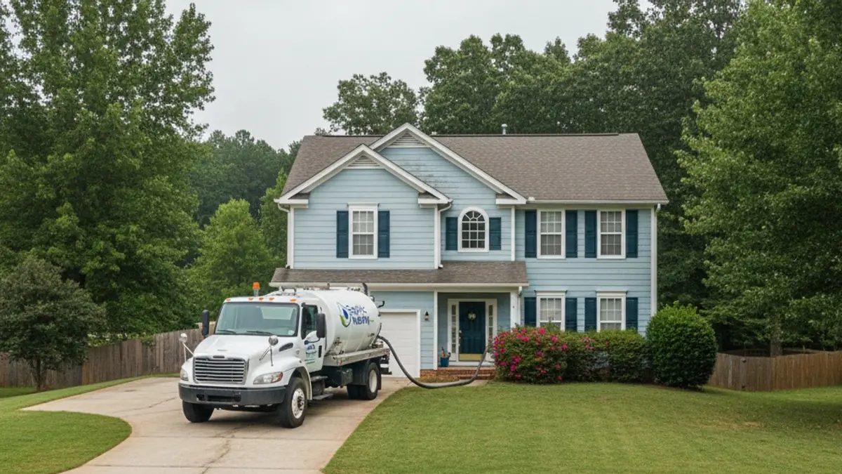 Illustrative photo of septic service in a residential area of Covington, GA