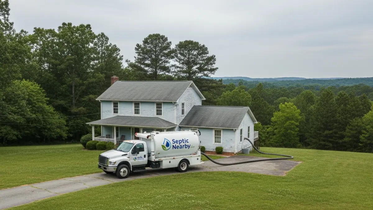 Illustrative photo of septic service in a residential area of Culloden, GA