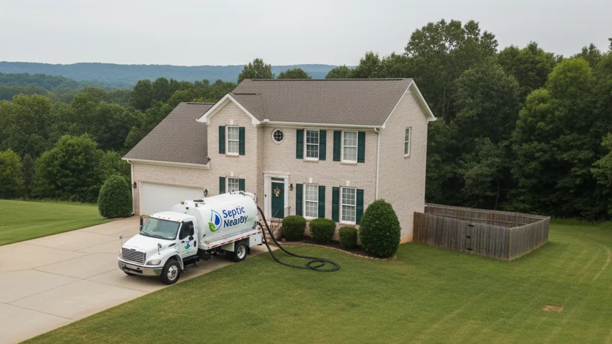 Illustrative photo of septic service in a residential area of Cumming, GA