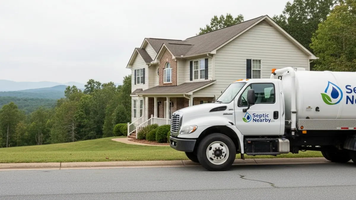 Illustrative photo of septic service in a residential area of Dahlonega, GA