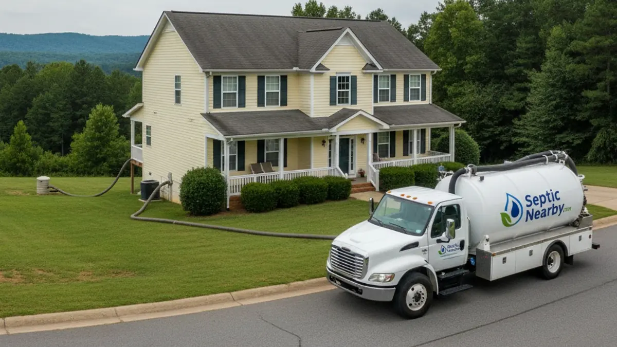 Illustrative photo of septic service in a residential area of Dalton, GA