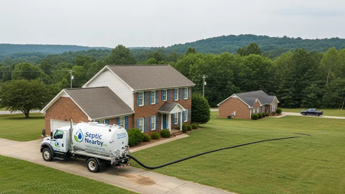 Illustrative photo of septic service in a residential area of Danielsville, GA