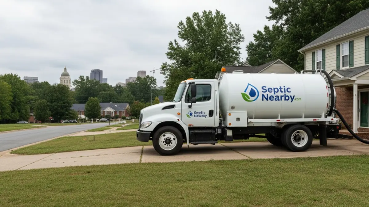 Illustrative photo of septic service in a residential area of Decatur, GA
