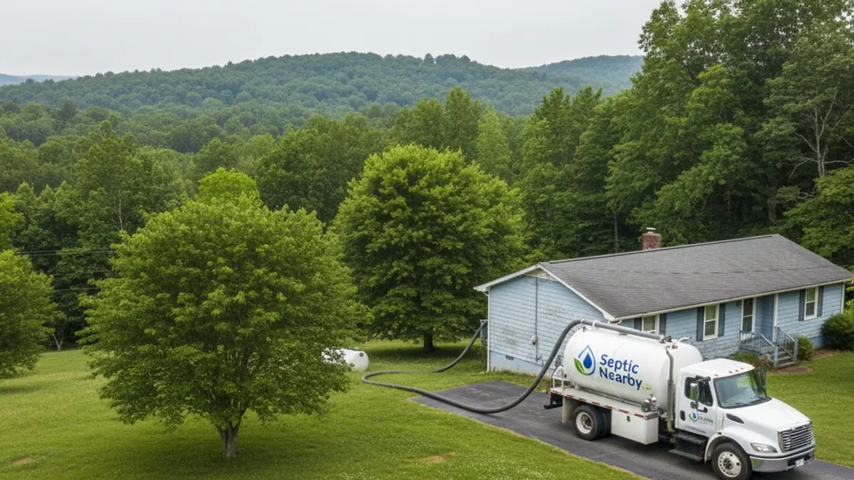 Illustrative photo of septic service in a residential area of Dillard, GA