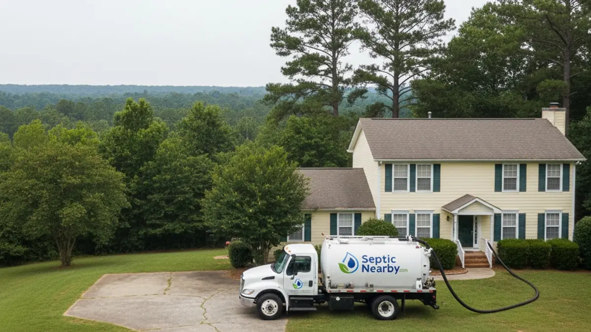 Illustrative photo of septic service in a residential area of Eatonton, GA