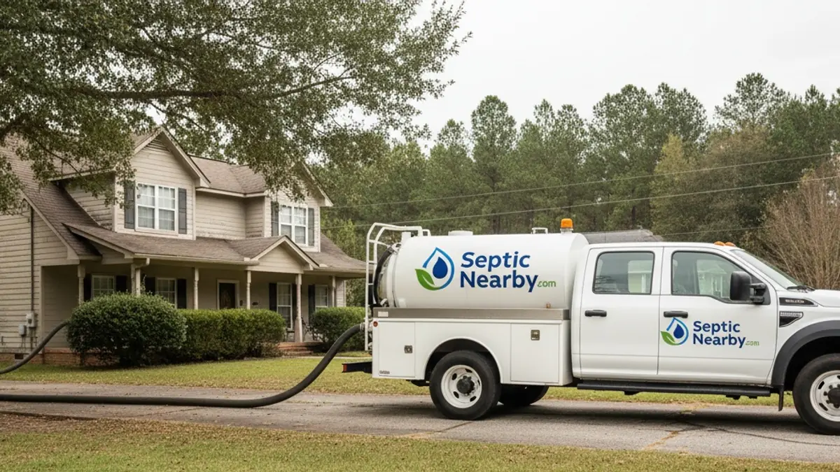 Illustrative photo of septic service in a residential area of Ellabell, GA