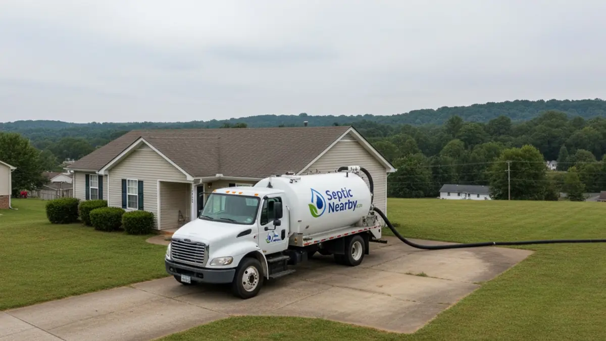 Illustrative photo of septic service in a residential area of Ellenwood, GA