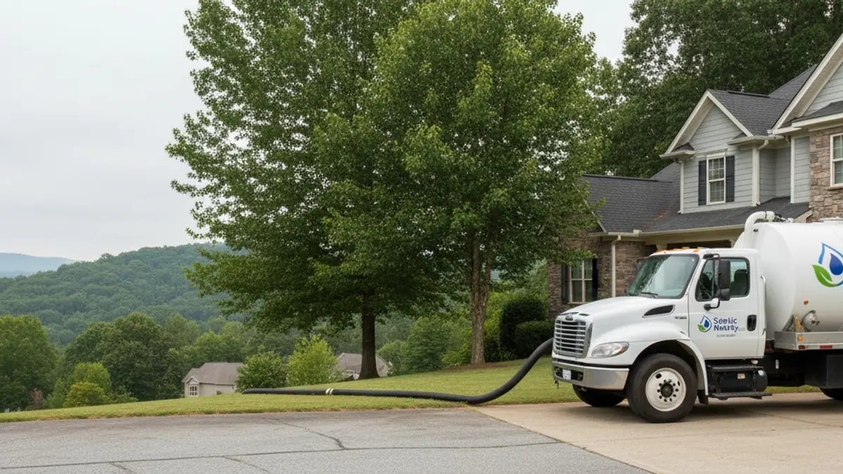 Illustrative photo of septic service in a residential area of Ellijay, GA