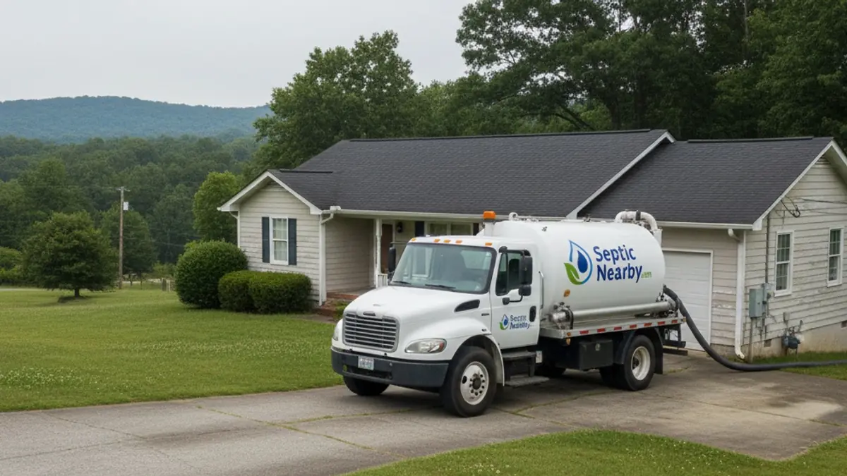 Illustrative photo of septic service in a residential area of Emerson, GA