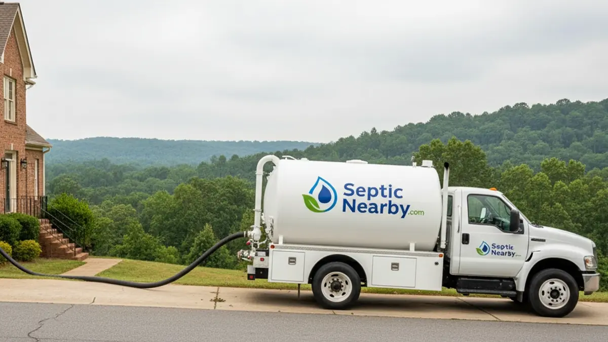 Illustrative photo of septic service in a residential area of Esom Hill, GA