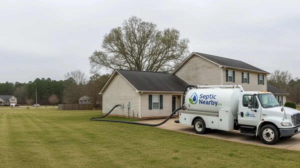 Illustrative photo of septic service in a residential area of Evans, GA