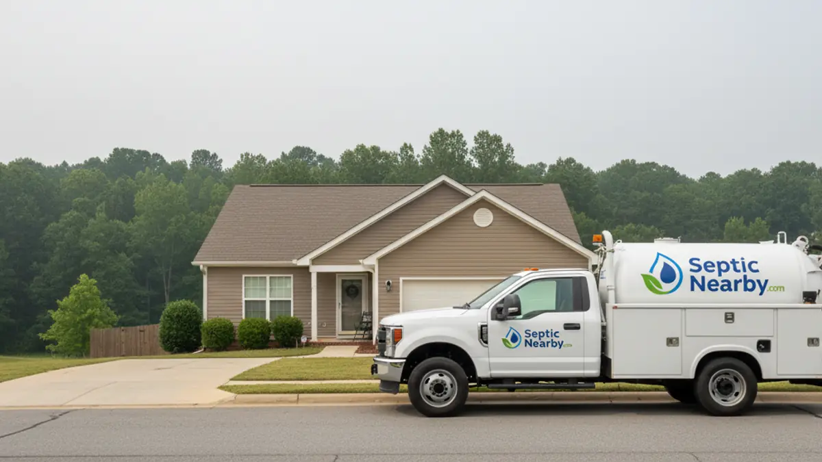 Illustrative photo of septic service in a residential area of Fairburn, GA